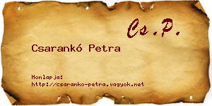 Csarankó Petra névjegykártya