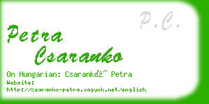 petra csaranko business card